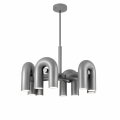 Żyrandol LED w Kształcie Łuków Designerska Lampa Wisząca U-Shape Szary 60 CM