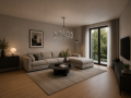 Żyrandol LED w Kształcie Łuków Designerska Lampa Wisząca U-Shape Szary