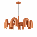 Żyrandol LED w Kształcie Łuków Designerska Lampa Wisząca U-Shape Miedziany 100 cm