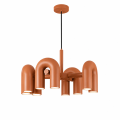 Żyrandol LED w Kształcie Łuków Designerska Lampa Wisząca U-Shape Miedziany 60 cm