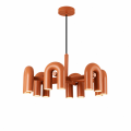 Żyrandol LED w Kształcie Łuków Designerska Lampa Wisząca U-Shape Miedziany 80 cm