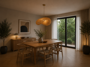 Bambusowa Lampa Wisząca Zen Pleciony Żyrandol Organiczny