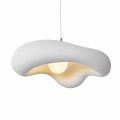 Lampa Wisząca Wabi-Sabi Kamień Nowoczesny Żyrandol Oświetlenie Organic Loft Biały