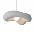 Lampa Wisząca Wabi-Sabi Kamień Nowoczesny Żyrandol Oświetlenie Organic Loft Szary