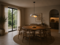 Lampa Wisząca Wabi-Sabi Kamień Nowoczesny Żyrandol Oświetlenie Organic Loft Szary