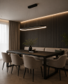 Nowoczesna Lampa Wisząca LED Owalna Slim Minimalistyczna Nad Stół i Wyspę