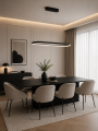 Nowoczesna Lampa Wisząca LED Owalna Slim Minimalistyczna Nad Stół i Wyspę