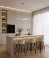 Nowoczesna Lampa Wisząca LED Owalna Slim Minimalistyczna Nad Stół i Wyspę