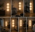 Nowoczesna Lampa Podłogowa LED Garrault Delord Kula SATURN TRIO