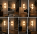 Nowoczesna Lampa Podłogowa LED Garrault Delord Kula SATURN DUO 120 CM