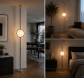 Luksusowa Lampa Podłogowa SATURN SOLO z kulą i regulowaną wysokością