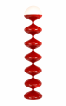 Czerwona designerska lampa podłogowa BELLA ROSSA 120 cm