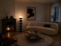 Czarna designerska lampa podłogowa BELLA NOTTE 120 cm