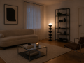Czarna designerska lampa podłogowa BELLA NOTTE 120 cm