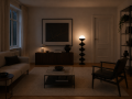 Czarna designerska lampa podłogowa BELLA NOTTE 120 cm