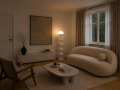Biała designerska lampa podłogowa PERLA BIANCA 120 cm
