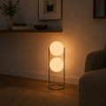 Nowoczesna Lampa Podłogowa LED Garrault Delord Kula SATURN DUO