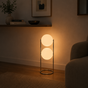Nowoczesna Lampa Podłogowa LED Garrault Delord Kula SATURN DUO