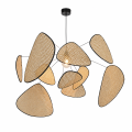 Designerska lampa wisząca boho z plecionym abażurem SAVANNA 70 cm