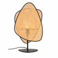 Designerska lampa stojąca boho z plecionym abażurem BALI GLOW