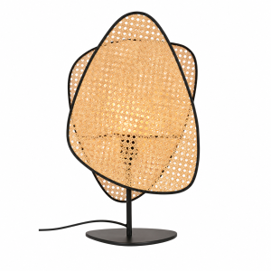 Designerska lampa stojąca boho z plecionym abażurem BALI GLOW