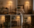 Lampa podłogowa FLORENCE z materiałowym abażurem 152 cm