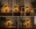 Designerska złota lampa stołowa AURELIA GOLD Styl Modern Glamour
