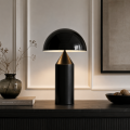 Designerska złota lampa stołowa AURELIA BLACK Styl Modern Glamour