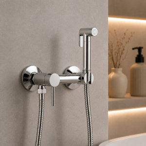 Zestaw higieniczny WC z baterią bidetową Premium VELARO CHROME