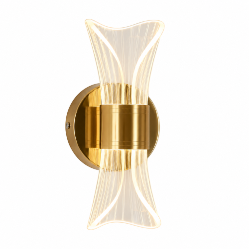Złoty Kinkiet Ścienny AURELIA GOLD w stylu Glamour oświetlenie LED