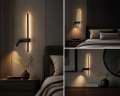 Kinkiet LED Premium 50 cm z Lampką Reading Light VELORA RIGHT BLACK