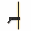 Kinkiet LED Premium 50 cm z Lampką Reading Light VELORA RIGHT BLACK