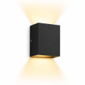 Czarny Kinkiet LED CUBOX lampa ścienna do korytarza i salonu 10x10 cm