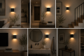 Czarny Kinkiet LED CUBOX lampa ścienna do korytarza i salonu 10x10 cm