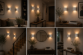 Zestaw Biały Kinkiet LED CUBOX lampa ścienna do korytarza i salonu 10x10 cm