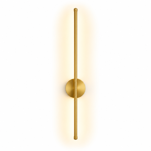 Kinkiet LED Złoty 50 cm Premium 3 Barwy Światła Nowoczesna Lampa Ścienna + Pilot