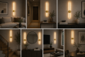 Kinkiet LED Złoty 50 cm Premium 3 Barwy Światła Nowoczesna Lampa Ścienna + Pilot