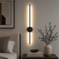 Kinkiet LED Czarny 50 cm Premium 3 Barwy Światła Nowoczesna Lampa Ścienna + Pilot