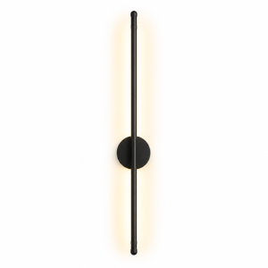 Kinkiet LED Czarny 50 cm Premium 3 Barwy Światła Nowoczesna Lampa Ścienna + Pilot