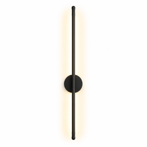 Kinkiet LED Czarny 50 cm Premium 3 Barwy Światła Nowoczesna Lampa Ścienna + Pilot