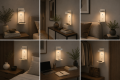 Kinkiet NEXDOCK LED z Półką i USB Biały Lampka Nocna do Sypialni Ładowanie Telefonu