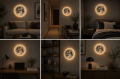 Lampa Ścienna MOONLUX Plafon LED 3D Księżyc 40 CM