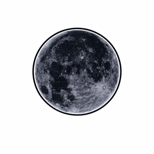 Lampa Ścienna MOONLUX Plafon LED 3D Księżyc 55 CM