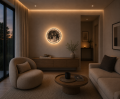 Lampa Ścienna MOONLUX Plafon LED 3D Księżyc 55 CM