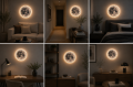 Lampa Ścienna MOONLUX Plafon LED 3D Księżyc 55 CM