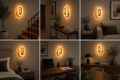 Kinkiet LED Kryształowy Złoty 24 cm Glamour Nowoczesna Lampa Ścienna