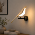 Kinkiet LED Ptak Złoty 29 cm Designerska Lampa Ścienna Modern Luxury