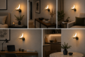 Kinkiet LED Ptak Złoty 29 cm Designerska Lampa Ścienna Modern Luxury