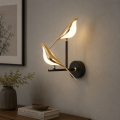 Designerski Kinkiet Ścienny Złote Ptaki Aura Birds Nowoczesna Lampa LED Loft 38cm