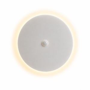 Lampa LED Kinkiet z Czujnikiem Ruchu Biały Plafon Ścienny Inteligentny Sensor